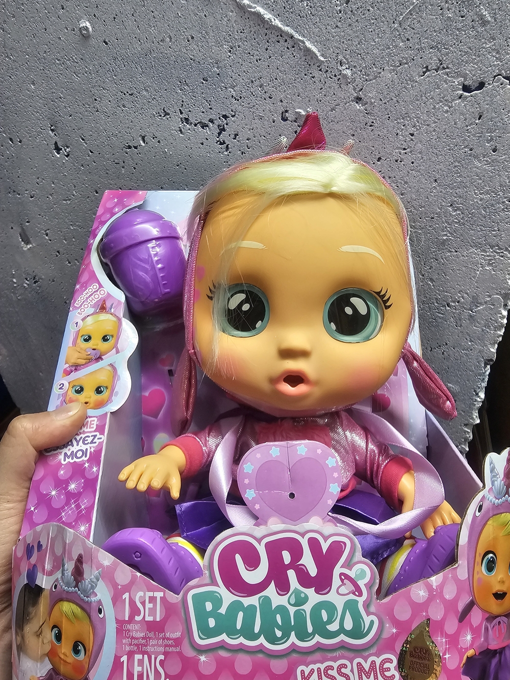 Kiss Me Pink Plush-Style Baby Doll